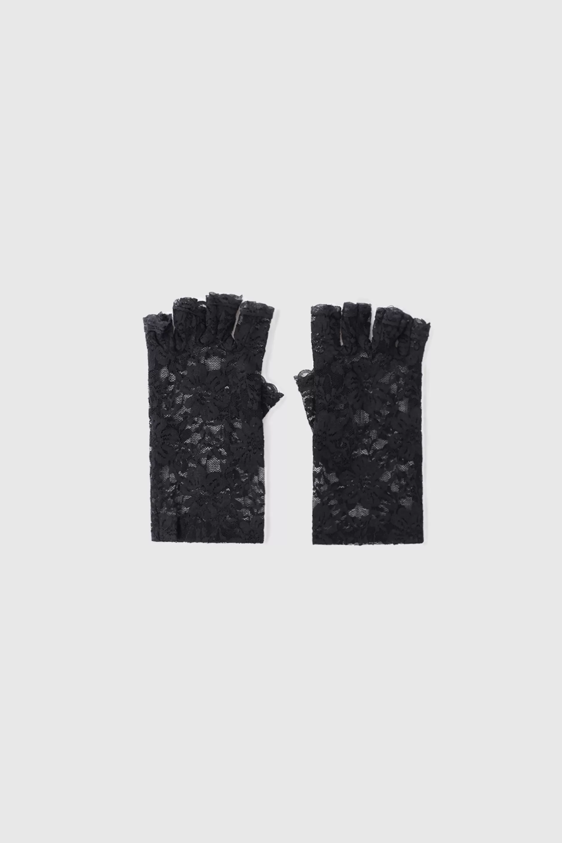 6.3 Vintage Lace Up Fingerless Gloves-BABEYOND Online