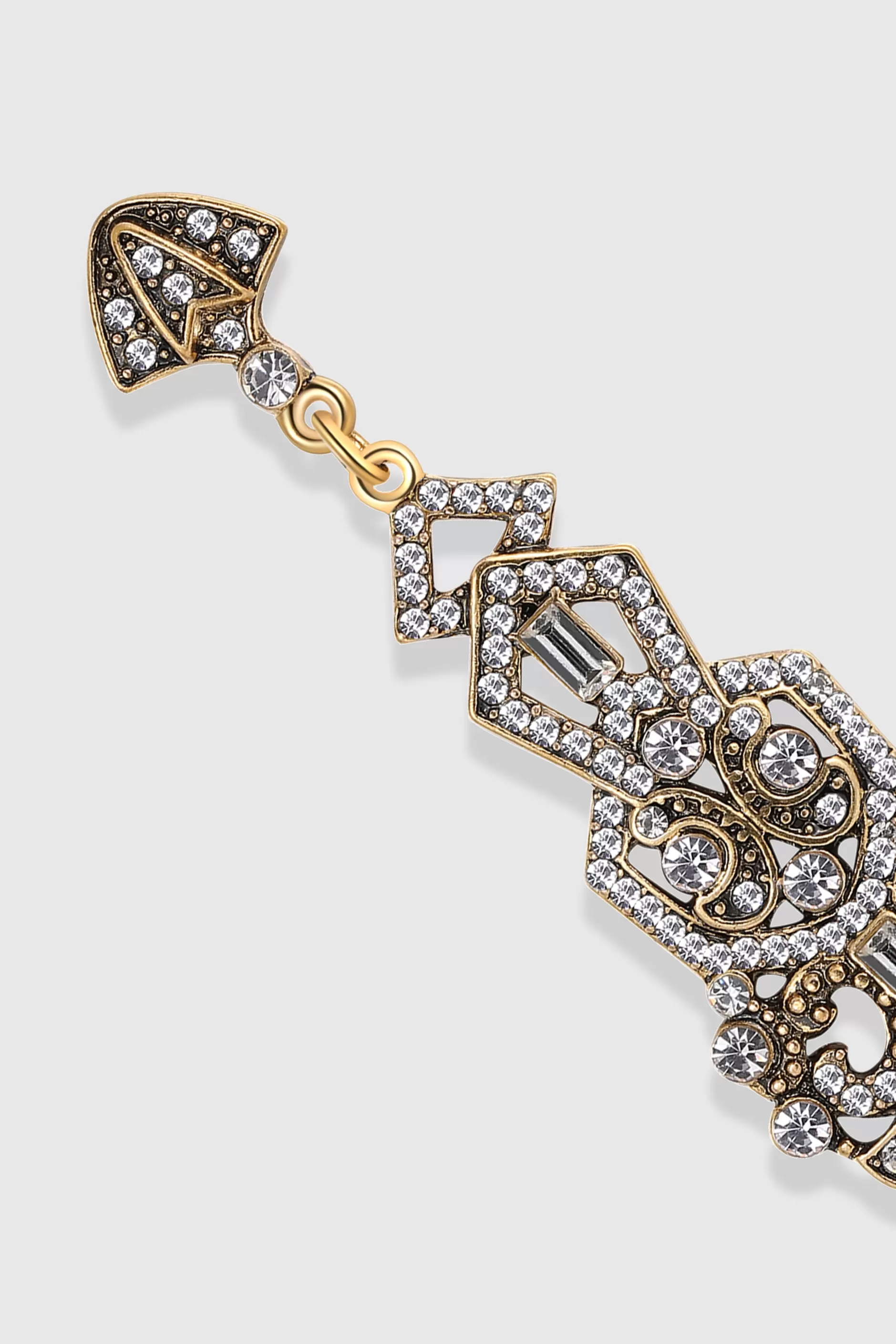 Antique Vintage Crystal Studded Earrings-BABEYOND Best Sale