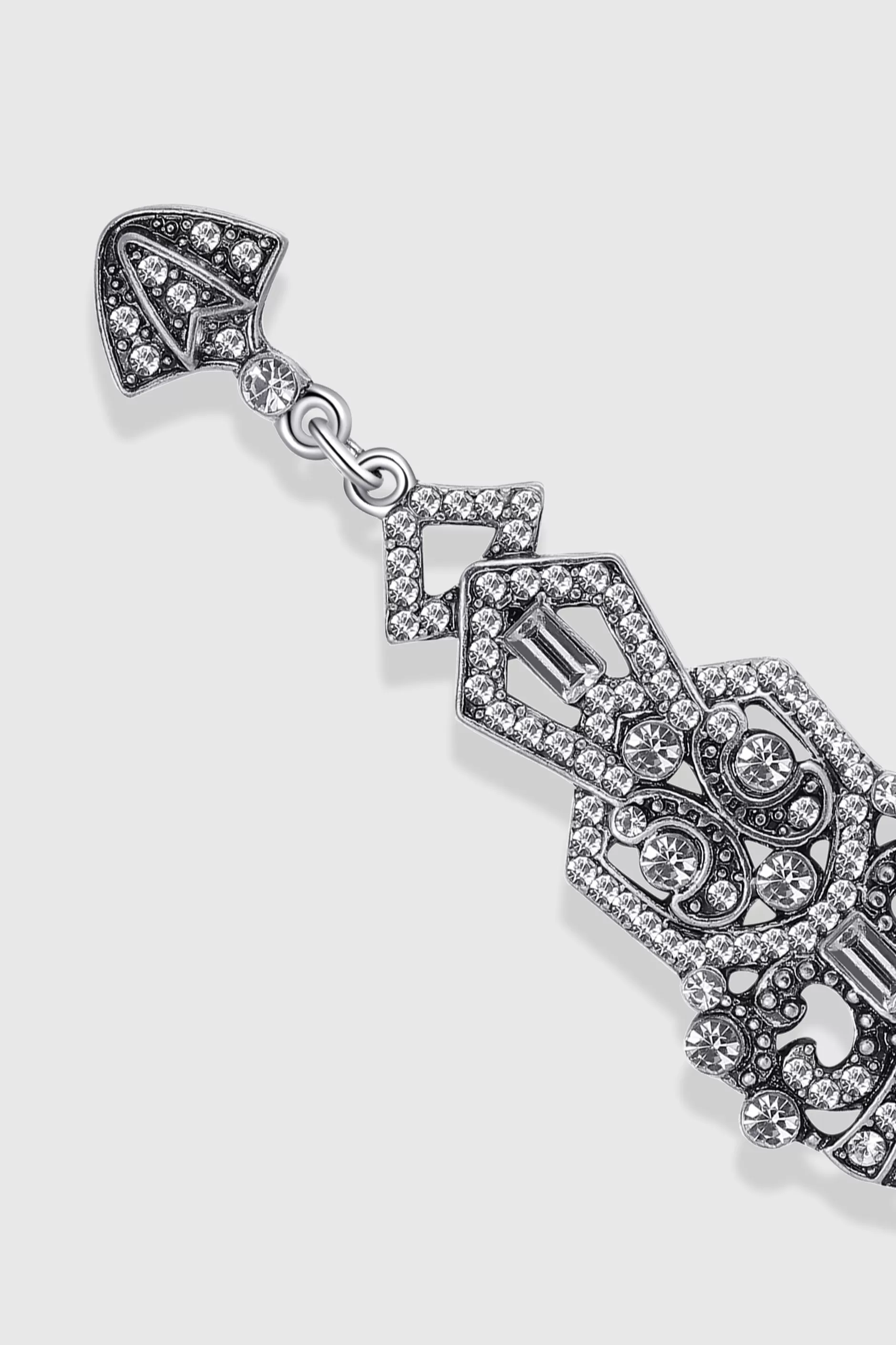 Antique Vintage Crystal Studded Earrings-BABEYOND Best Sale