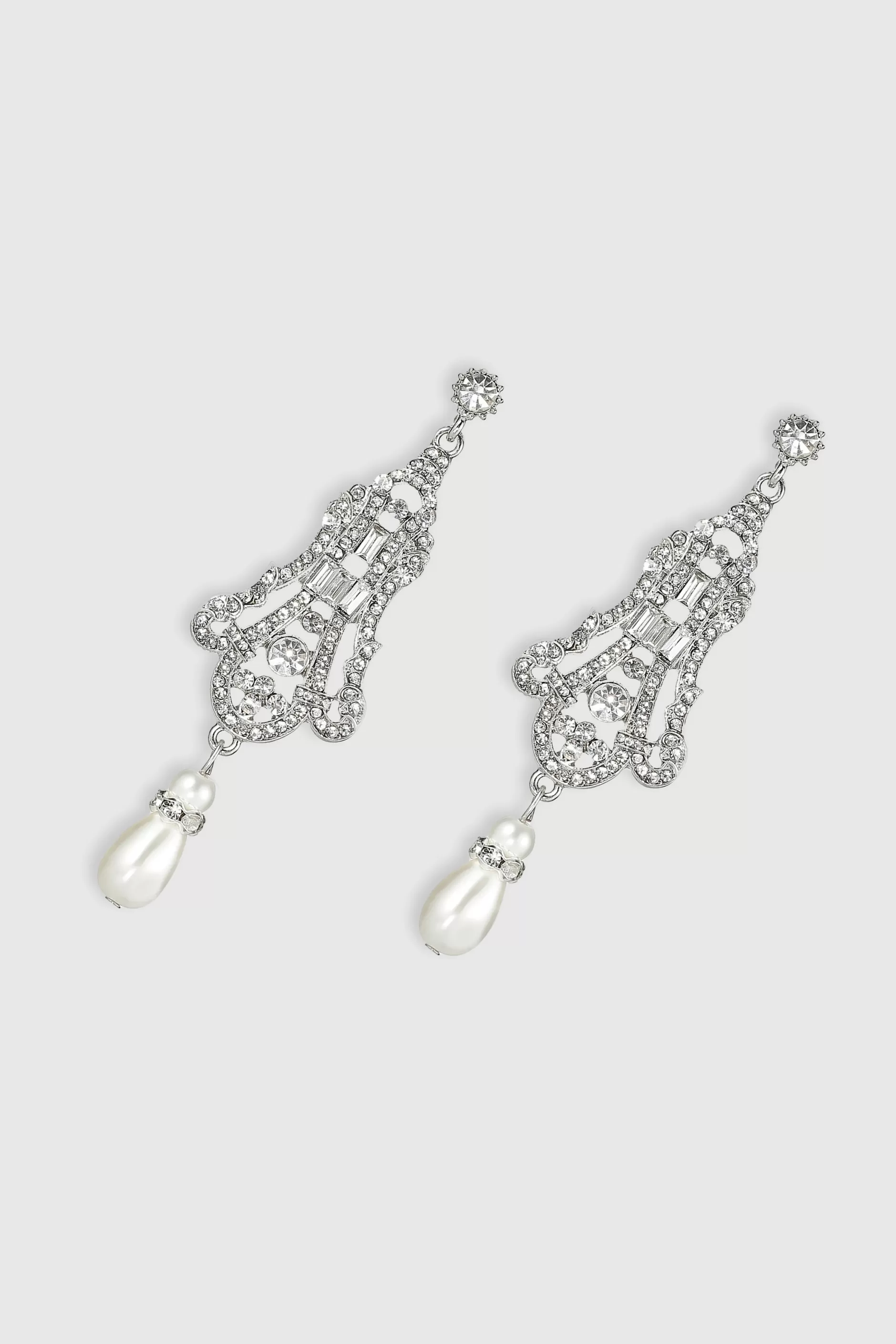 Art Deco Vintage Crystal Earrings-BABEYOND Online