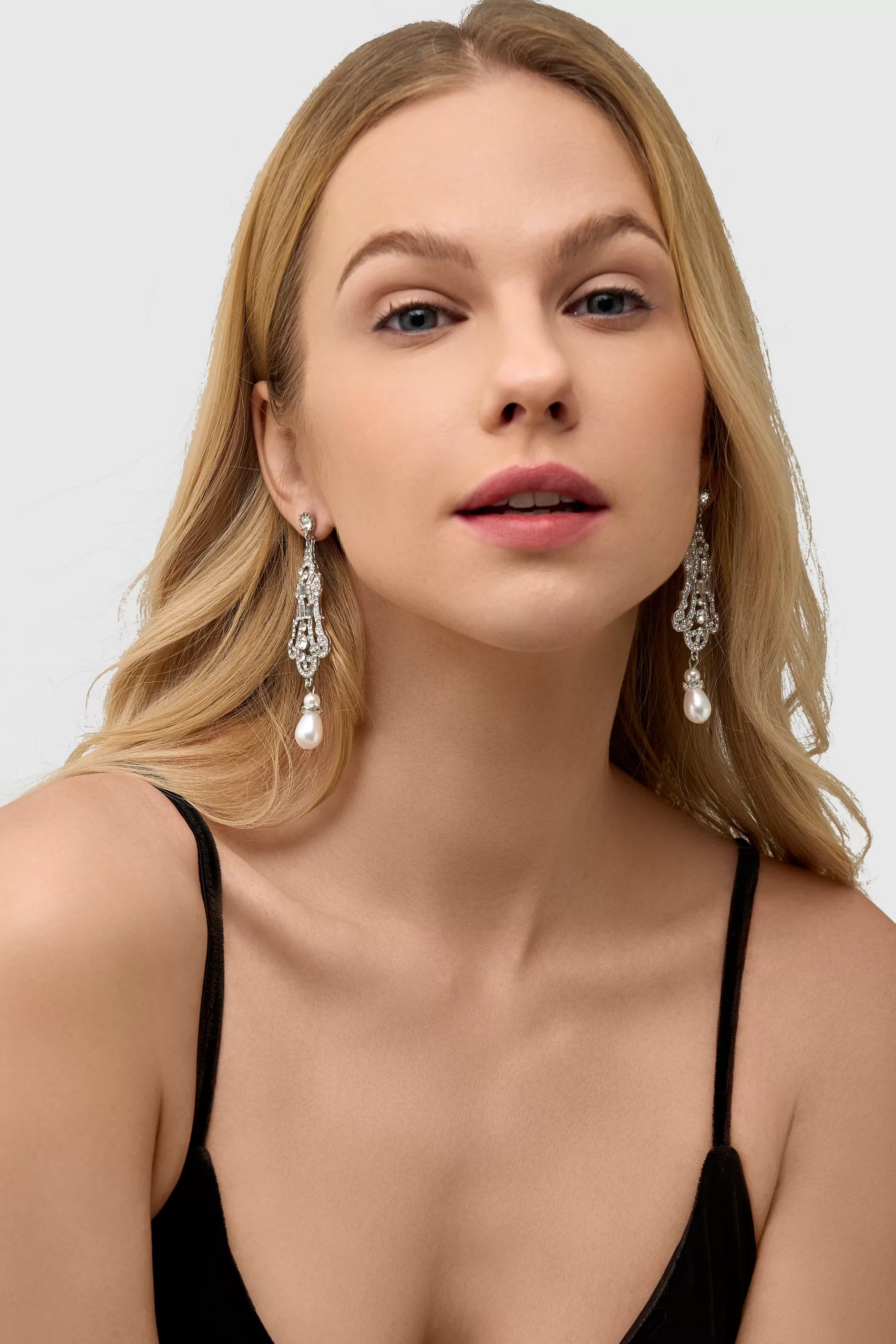 Art Deco Vintage Crystal Earrings-BABEYOND Online