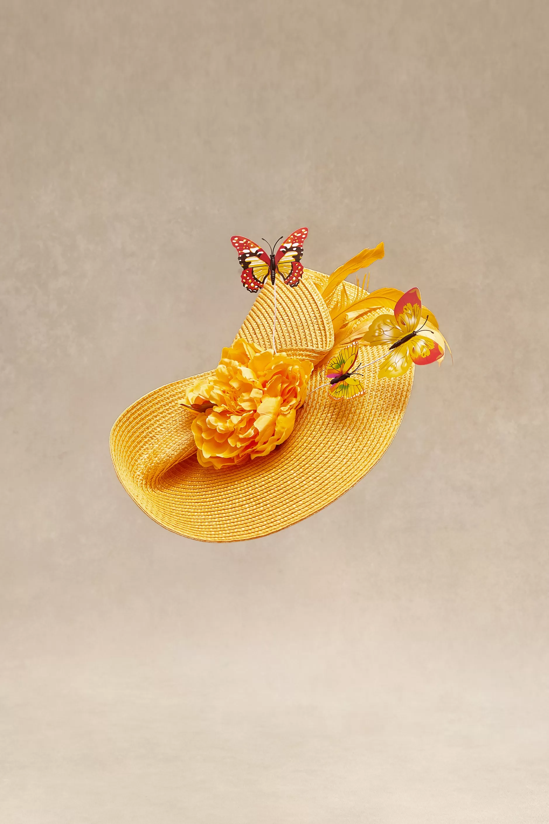 Classic Vintage Wide Brim Fascinator-BABEYOND New