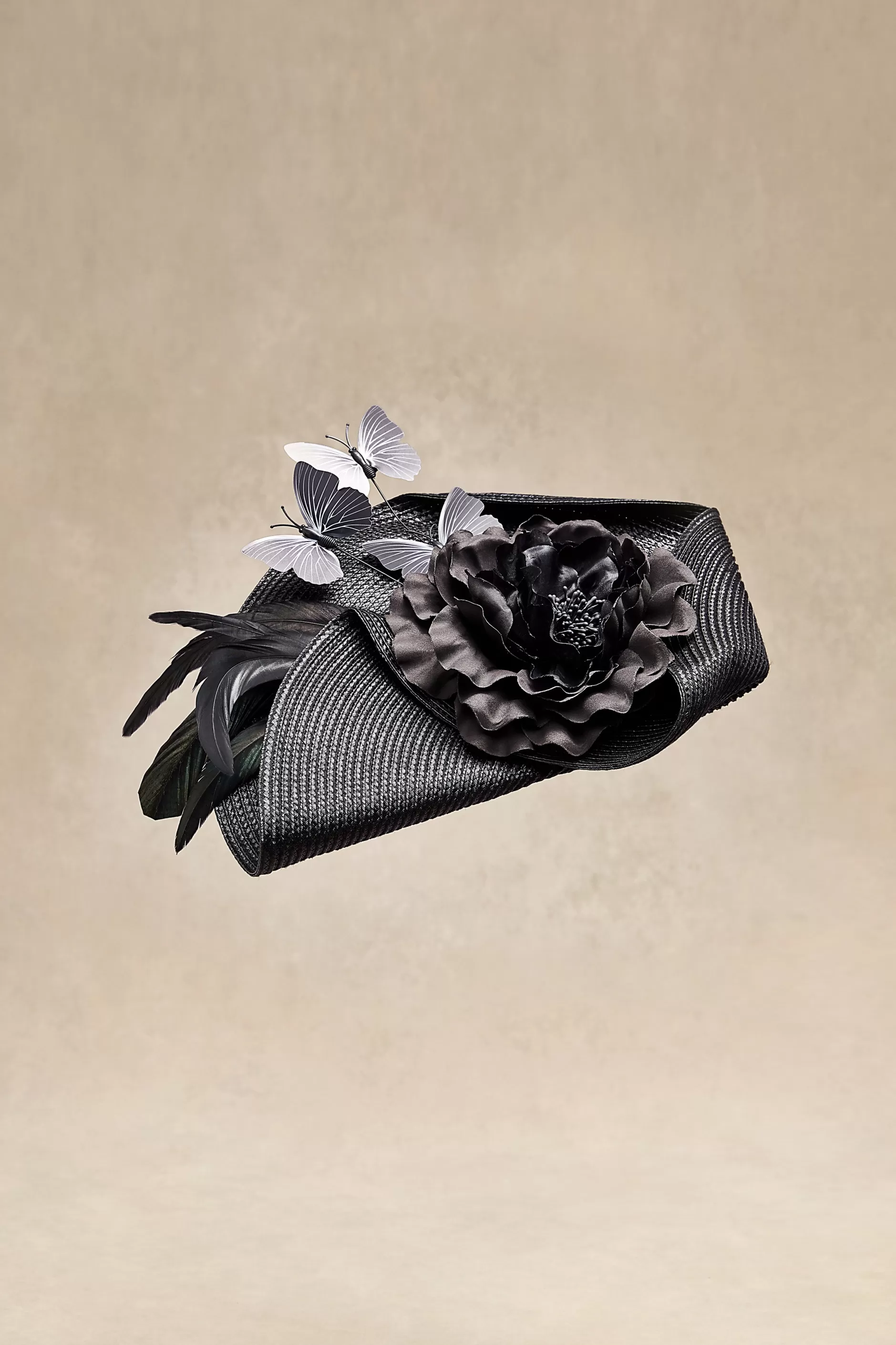 Classic Vintage Wide Brim Fascinator-BABEYOND New