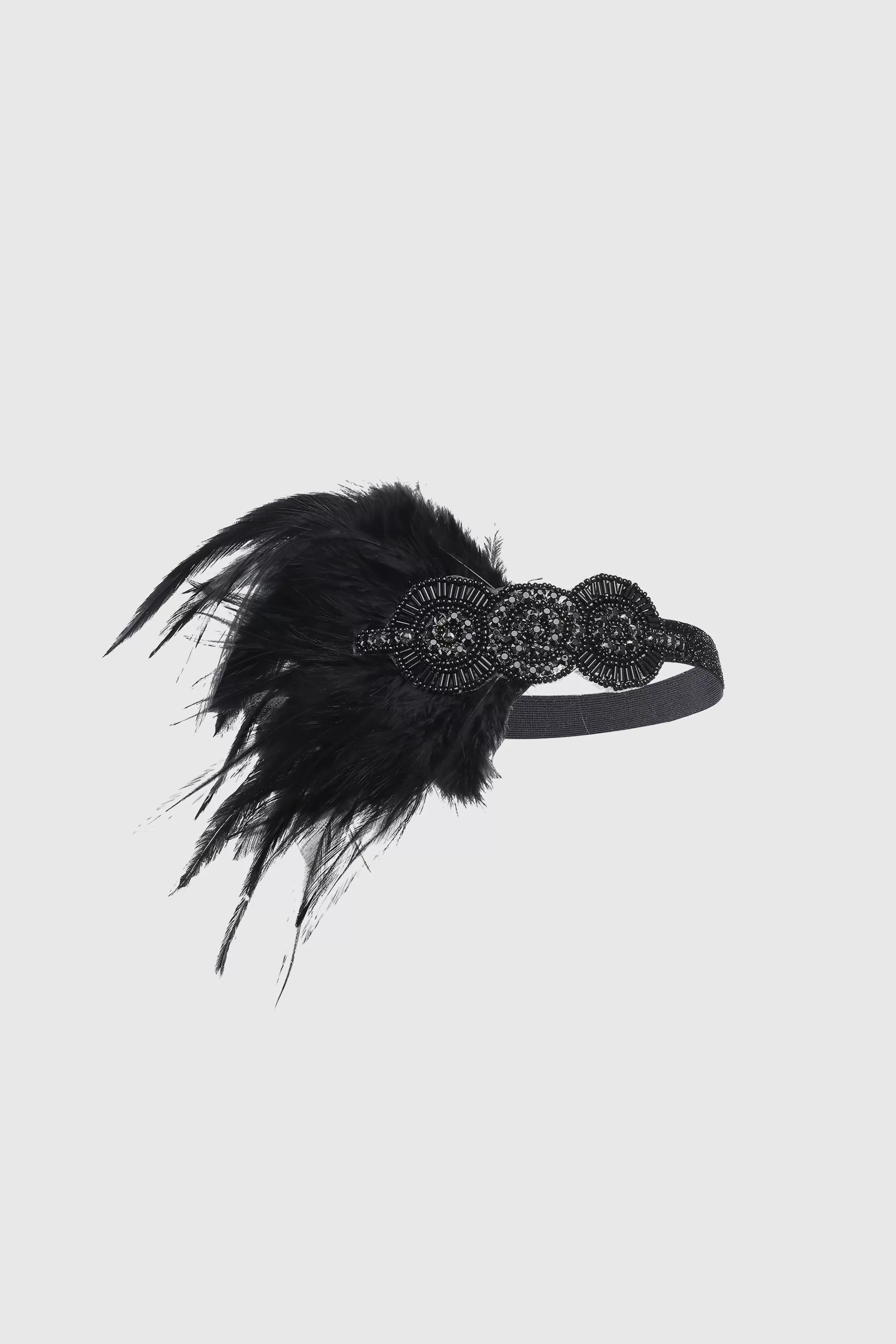 Crystal Studded Feather Headband-BABEYOND Best Sale
