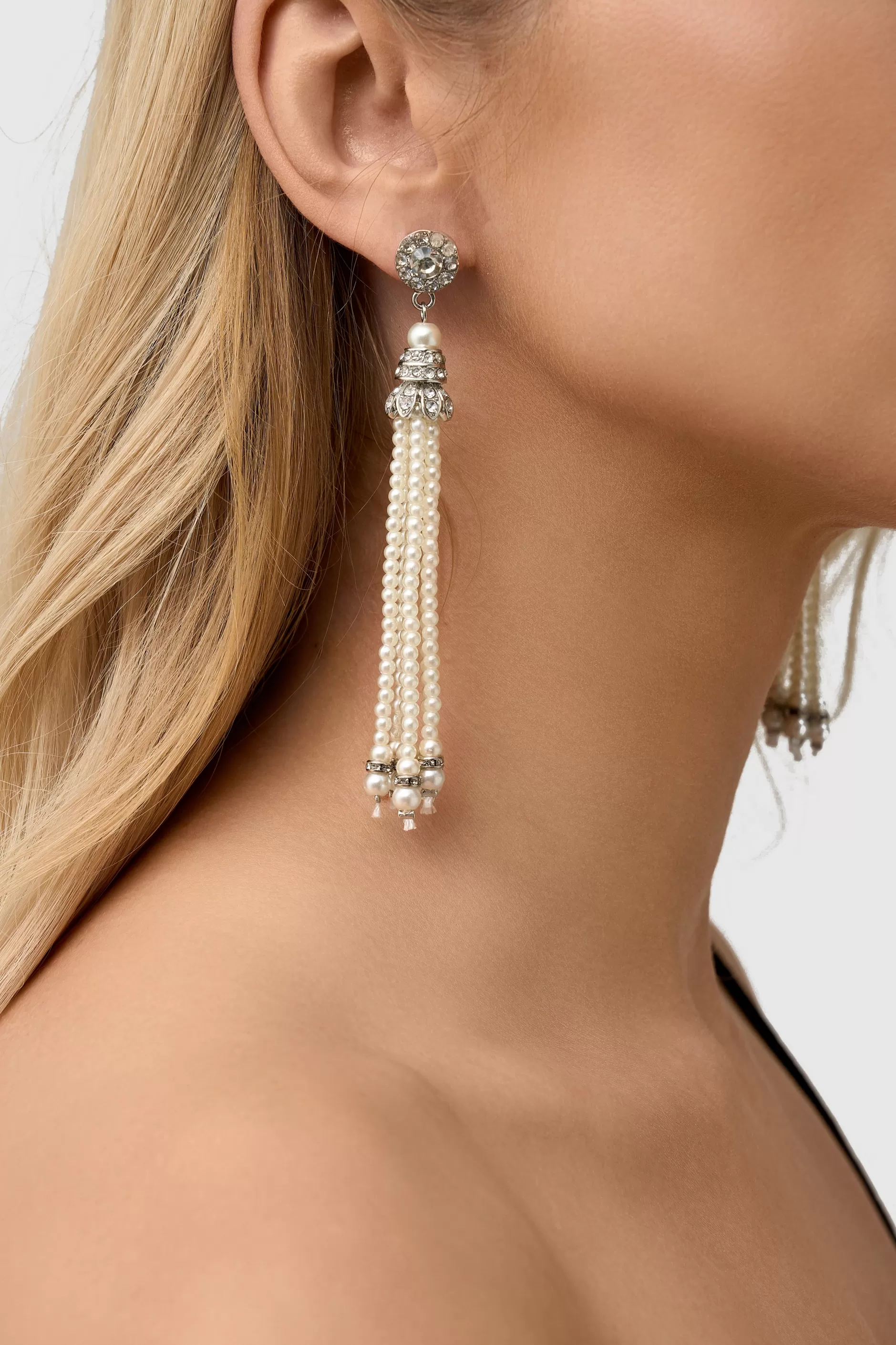 Delicate Vintage Tassel Pearl Earrings-BABEYOND Shop