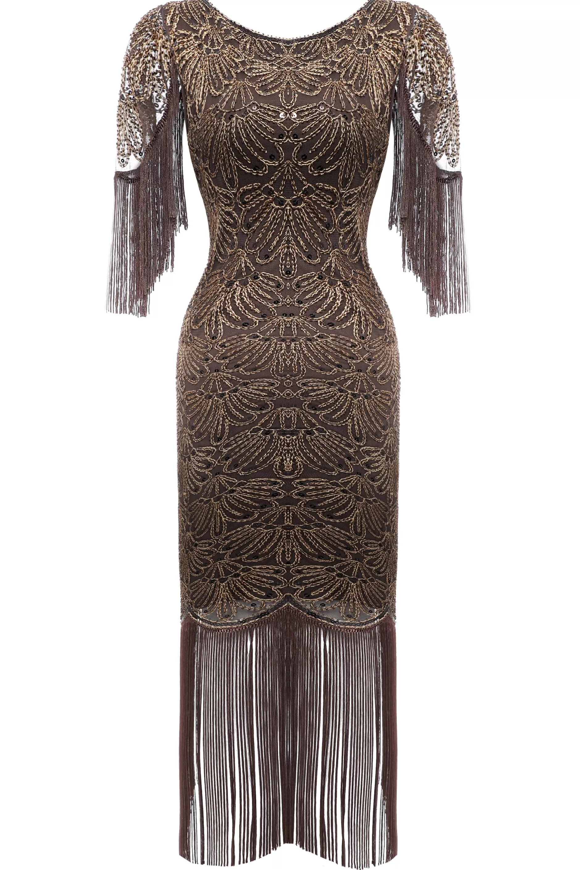 Embroidered Tassel Vintage Dress-BABEYOND Store