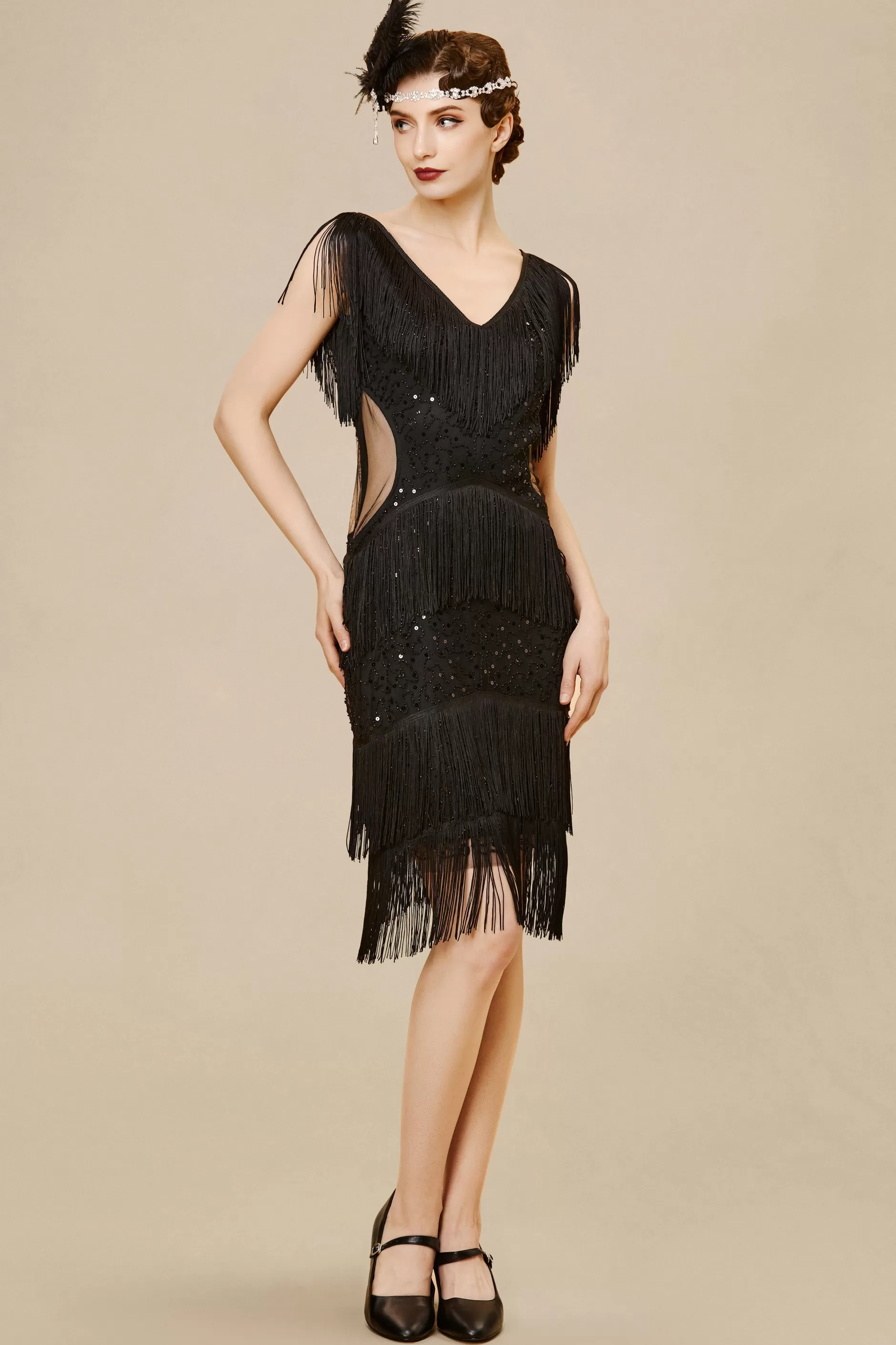 Embroidery Multi-Layered Tassel Dress-BABEYOND Clearance