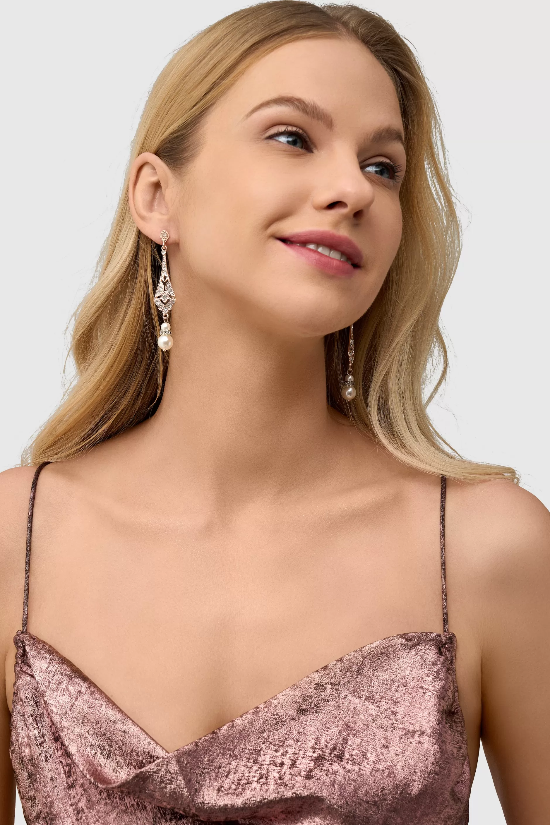 Stunning Vintage Crystal Studded Earrings-BABEYOND Discount