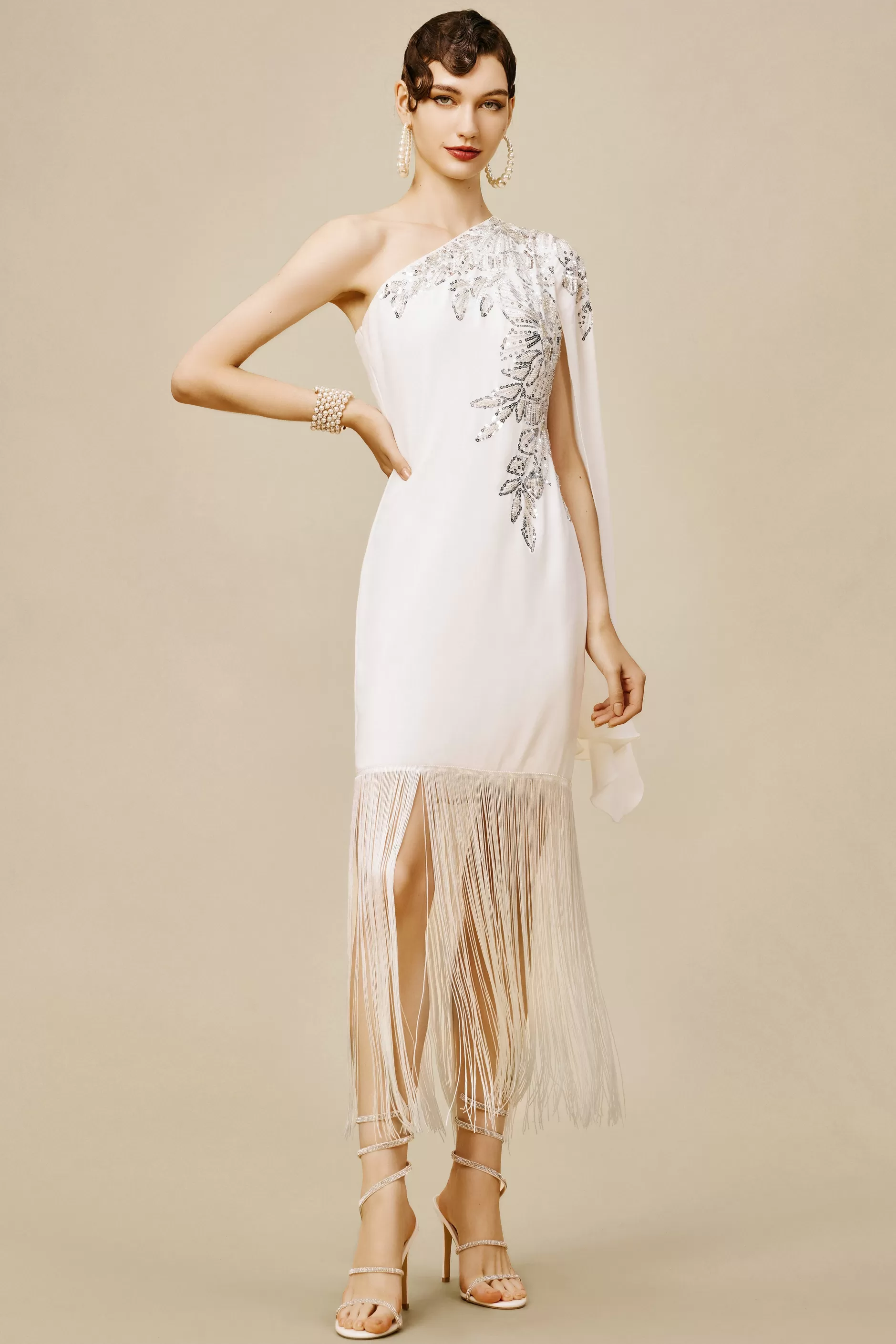 The Story Of An Awakening Fringe Crepe Evening Gown-BABEYOND Cheap
