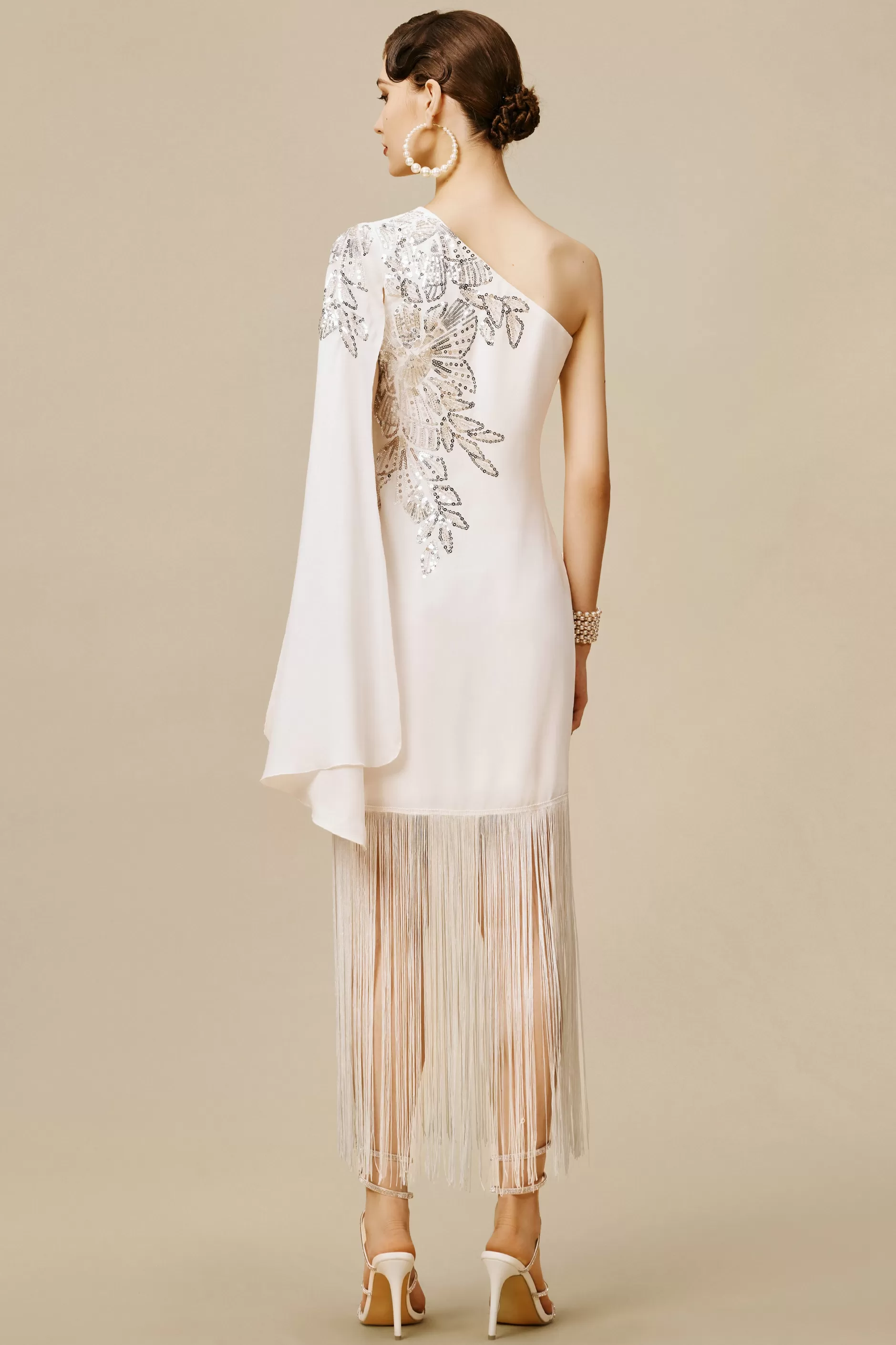 The Story Of An Awakening Fringe Crepe Evening Gown-BABEYOND Cheap