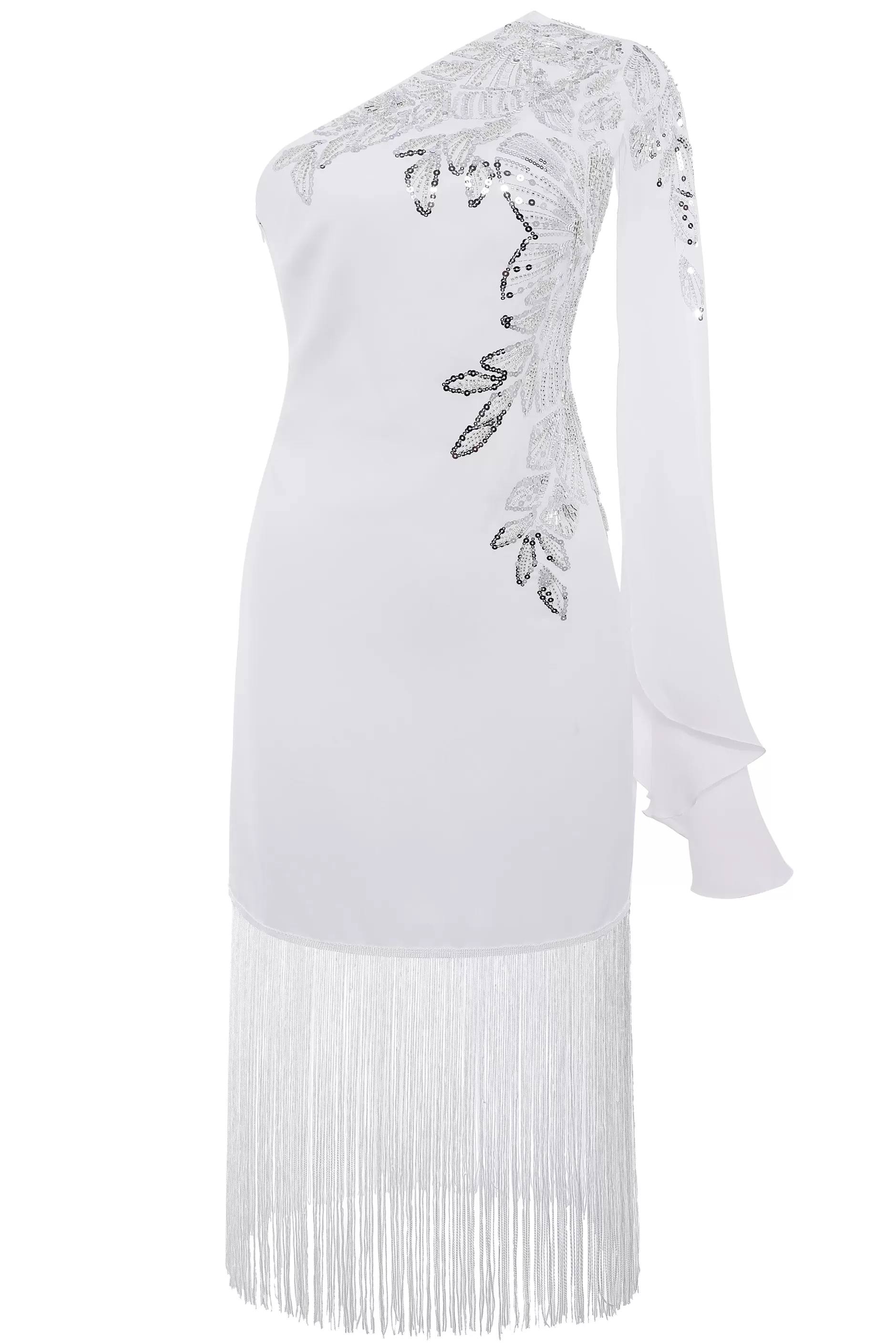 The Story Of An Awakening Fringe Crepe Evening Gown-BABEYOND Cheap