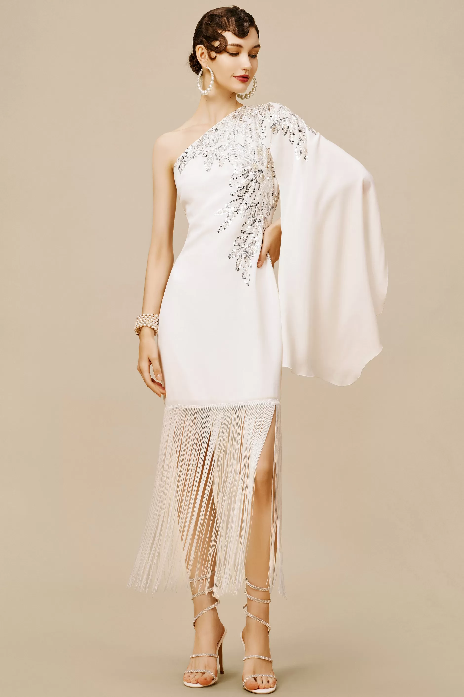 The Story Of An Awakening Fringe Crepe Evening Gown-BABEYOND Cheap