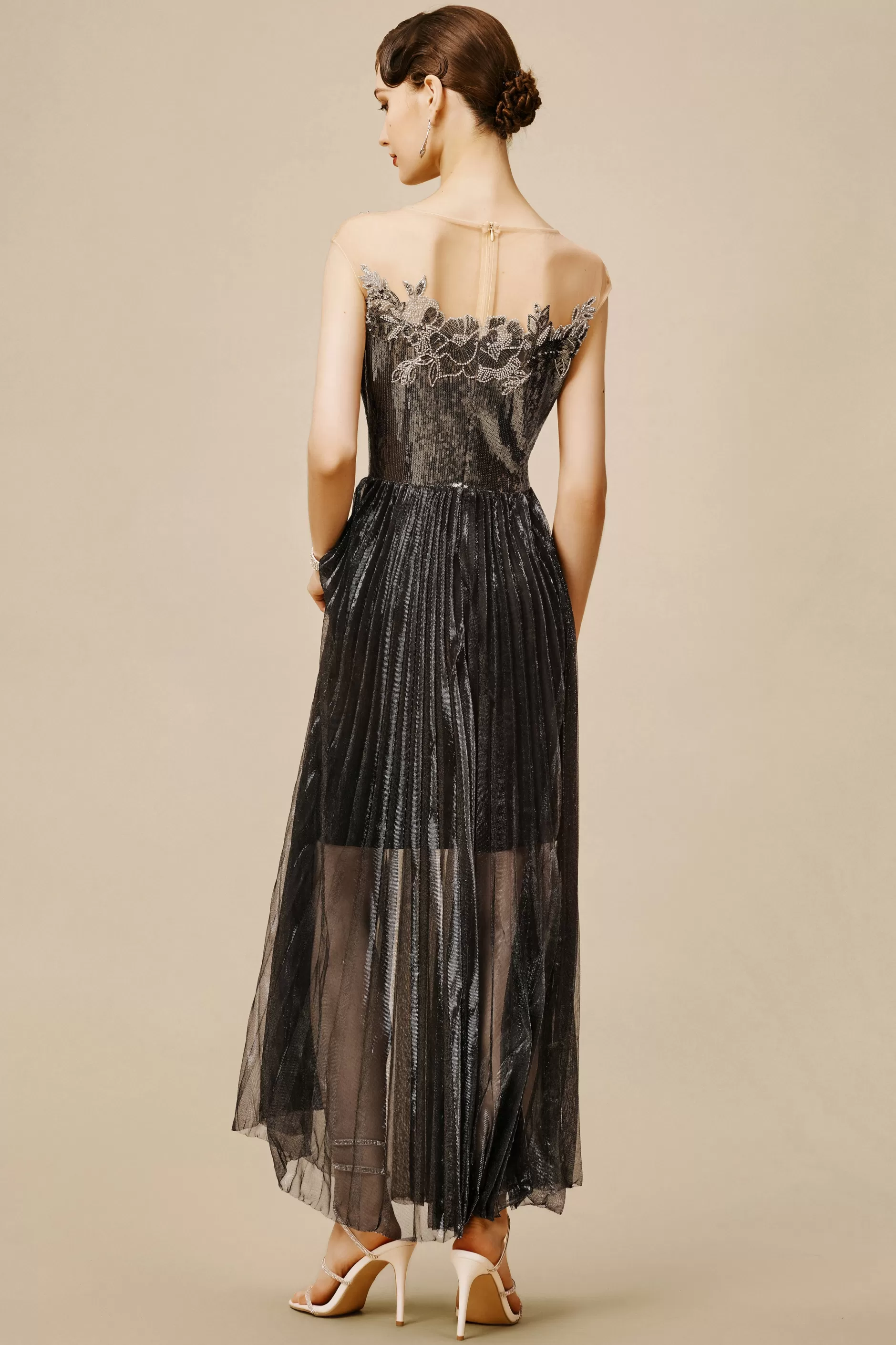 The Story Of An Awakening Sequins Pleating Flapper Dress-BABEYOND Fashion