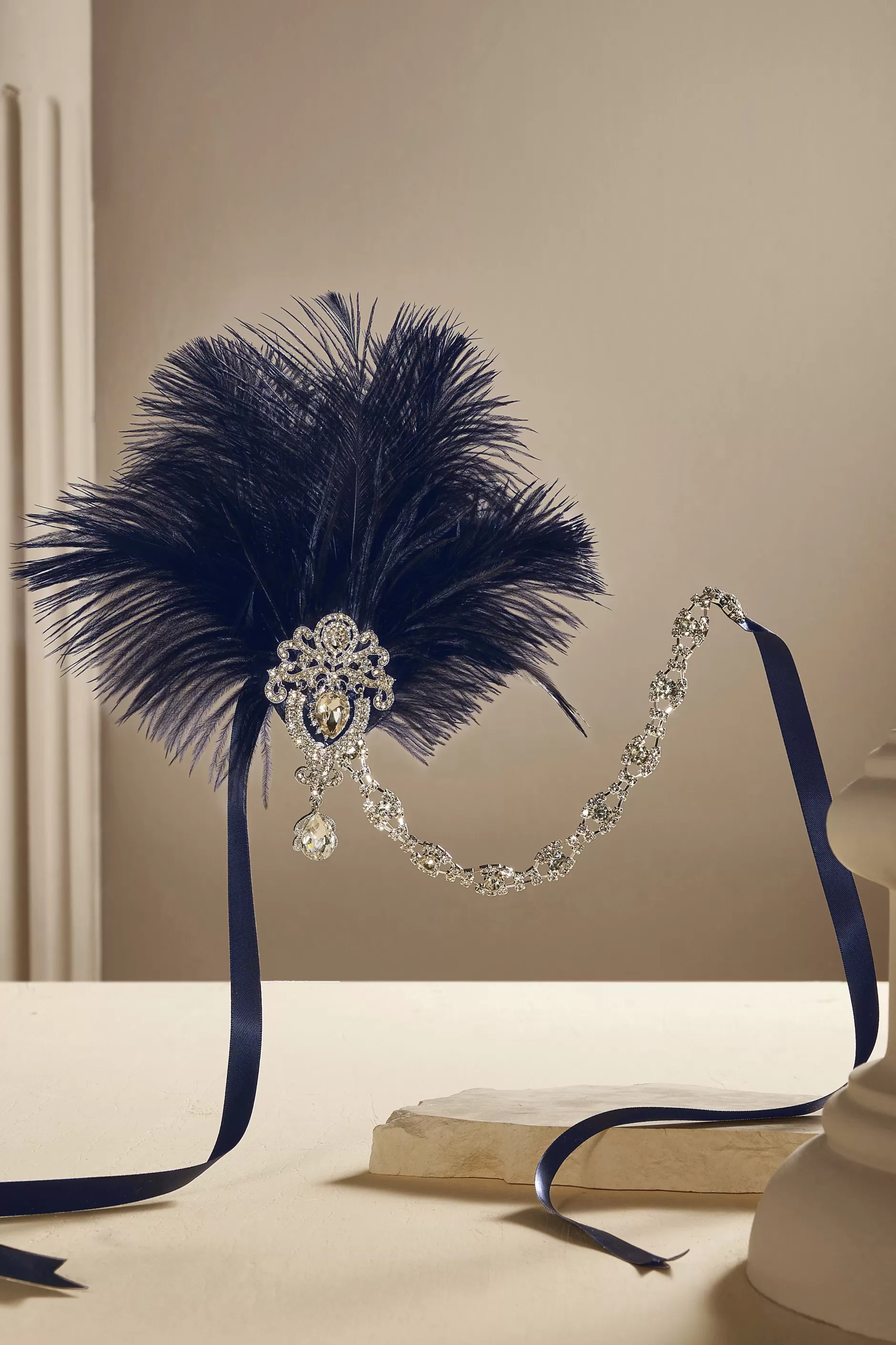 Vintage Crystal Feather Headband-BABEYOND Flash Sale