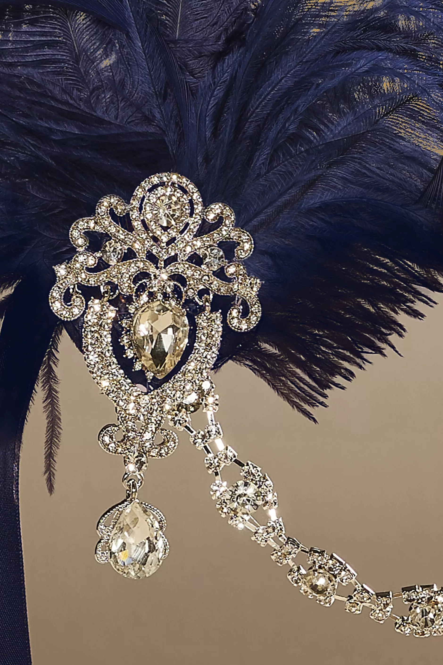 Vintage Crystal Feather Headband-BABEYOND Flash Sale
