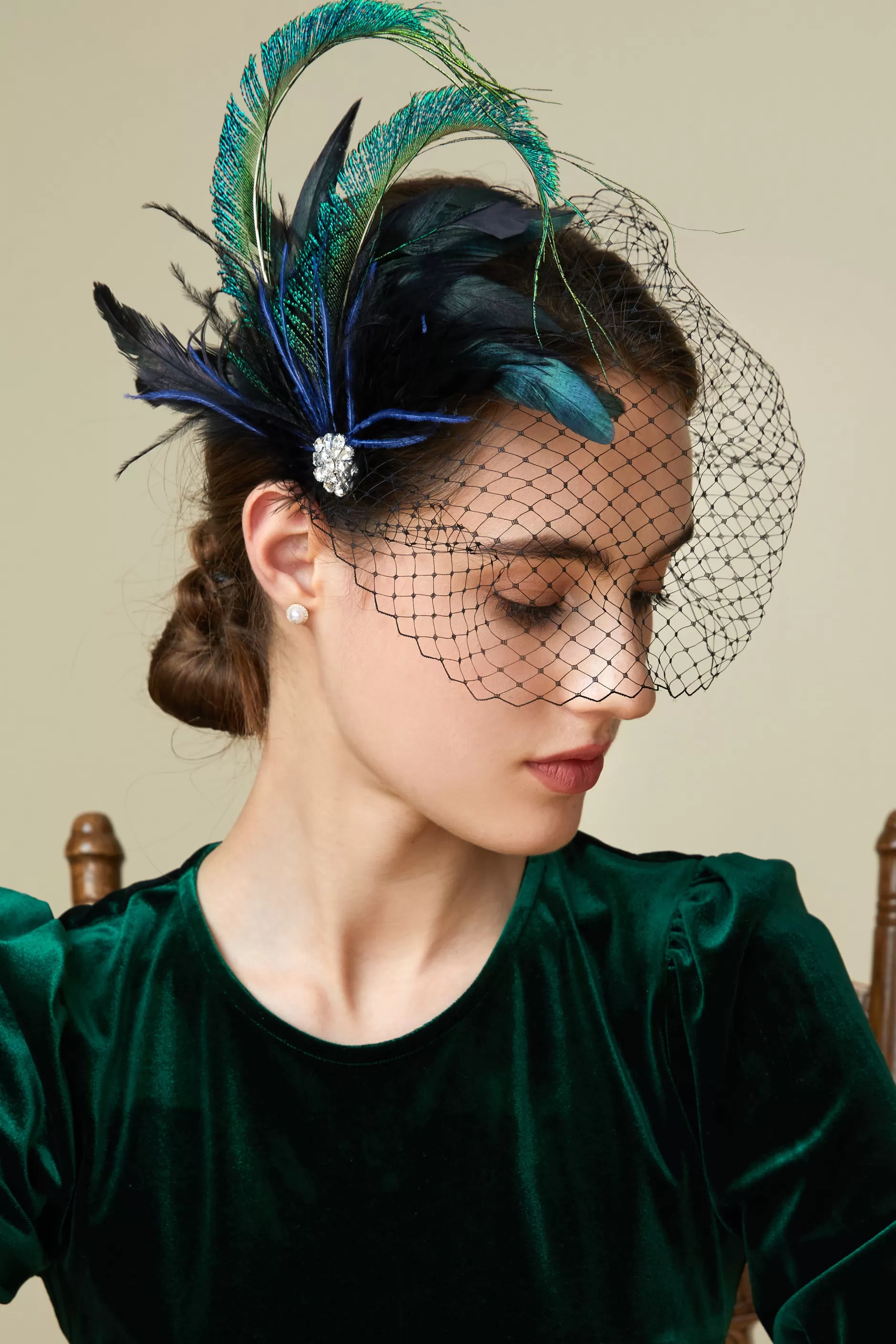 Vintage Peacock Tea Party Fascinator-BABEYOND Cheap