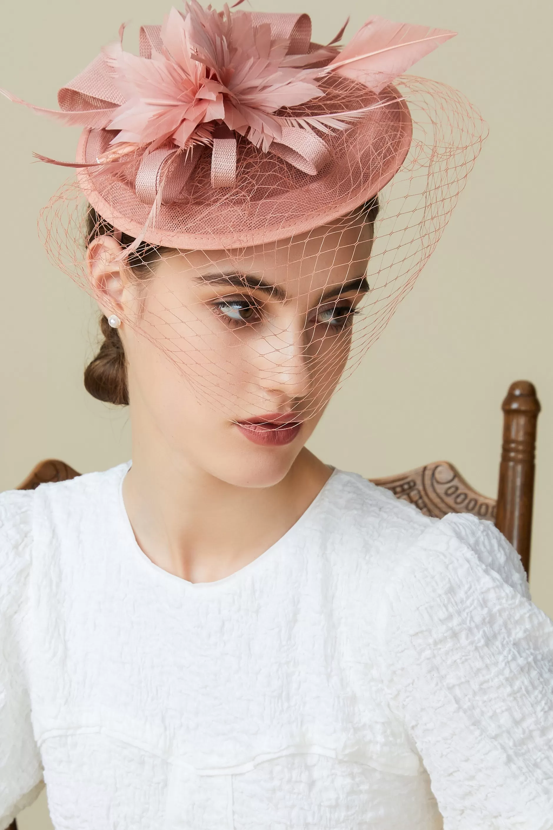Vintage Veil Tea Party Fascinator-BABEYOND New
