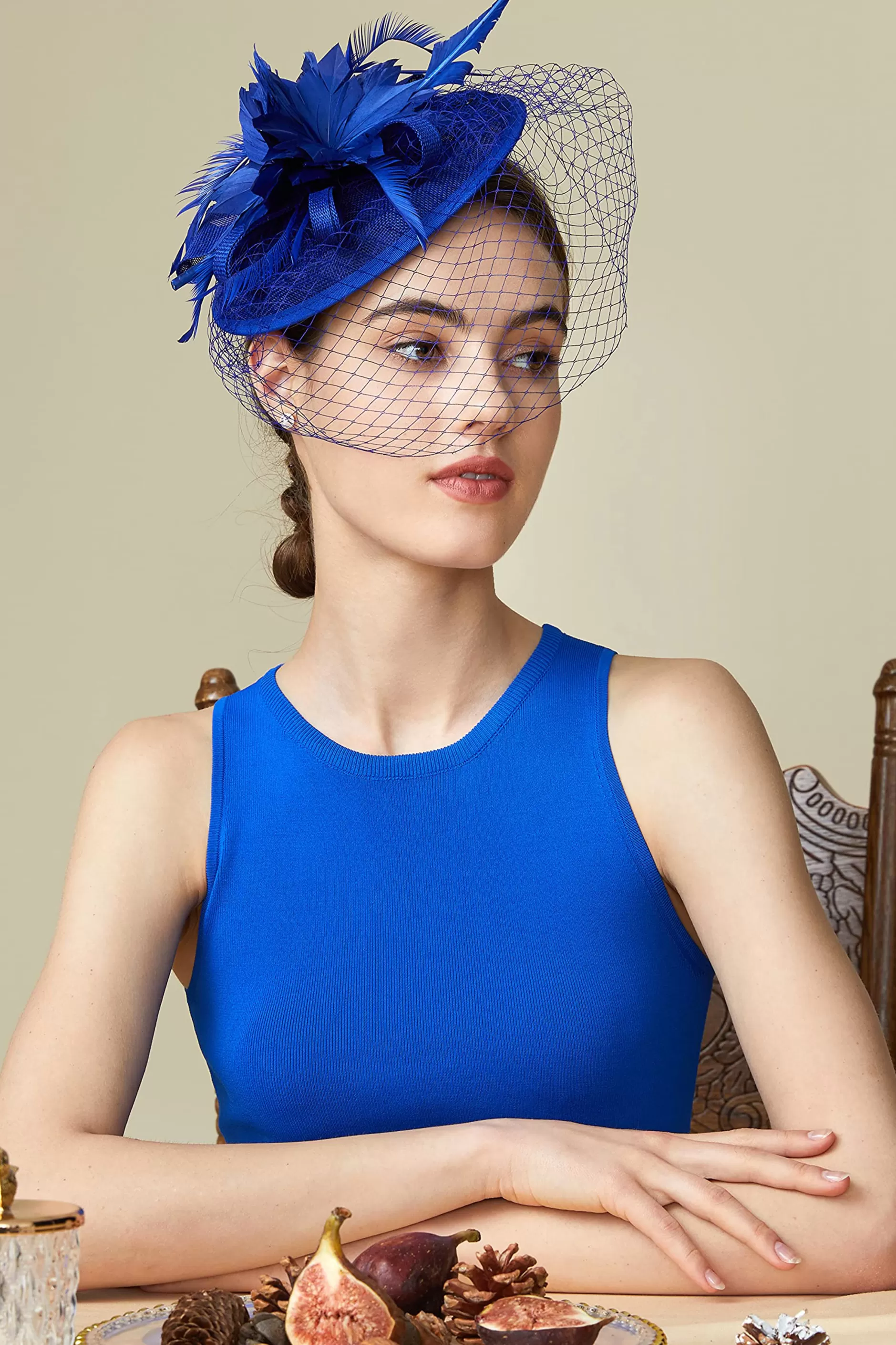 Vintage Veil Tea Party Fascinator-BABEYOND New