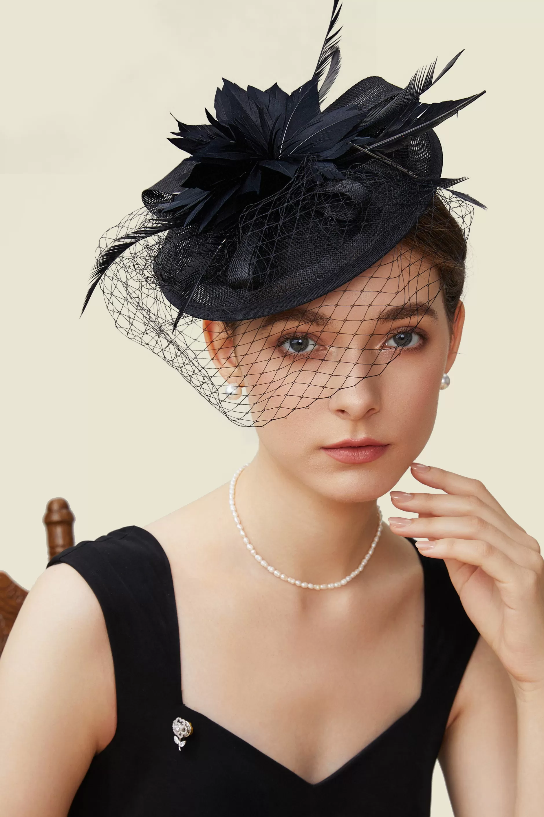 Vintage Veil Tea Party Fascinator-BABEYOND New